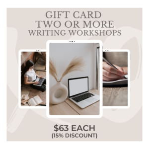 Gift Card for Two or More Workshops - $63/each