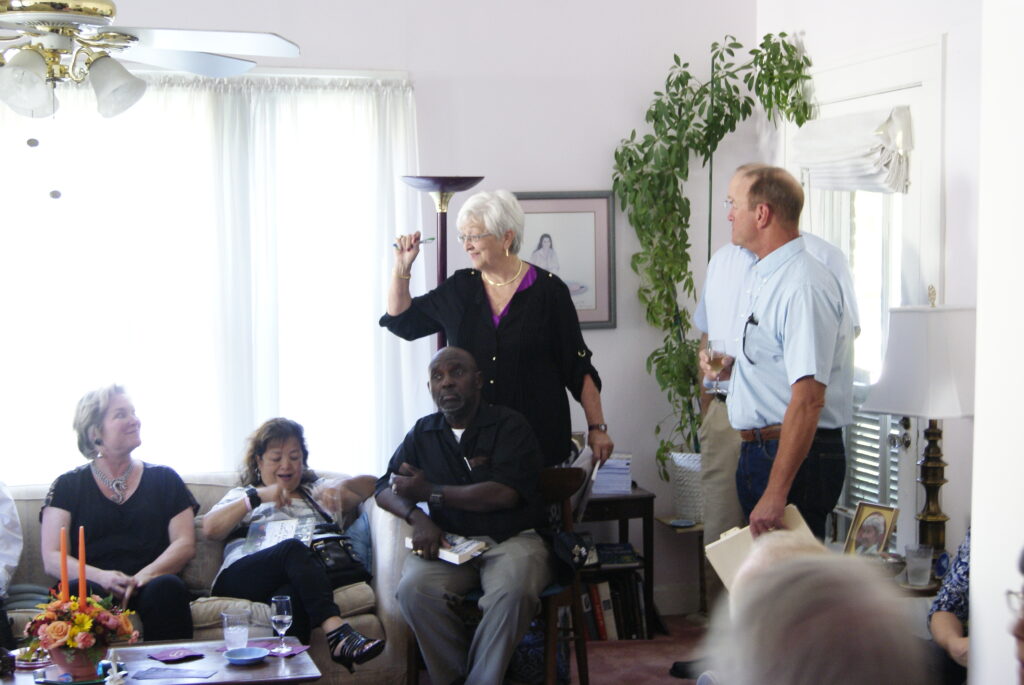 Writers' Circle...making a point, not hitting. Great people.